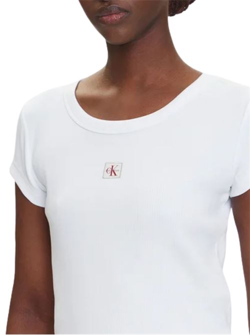 T-shirt crop a costine Calvin Klein Jeans | LV047C200GYAA